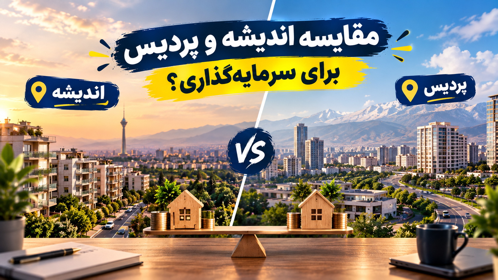 مقایسه کامل اندیشه و پردیس؛ کدام منطقه برای خرید و سرمایه‌گذاری مطمئن‌تر است؟