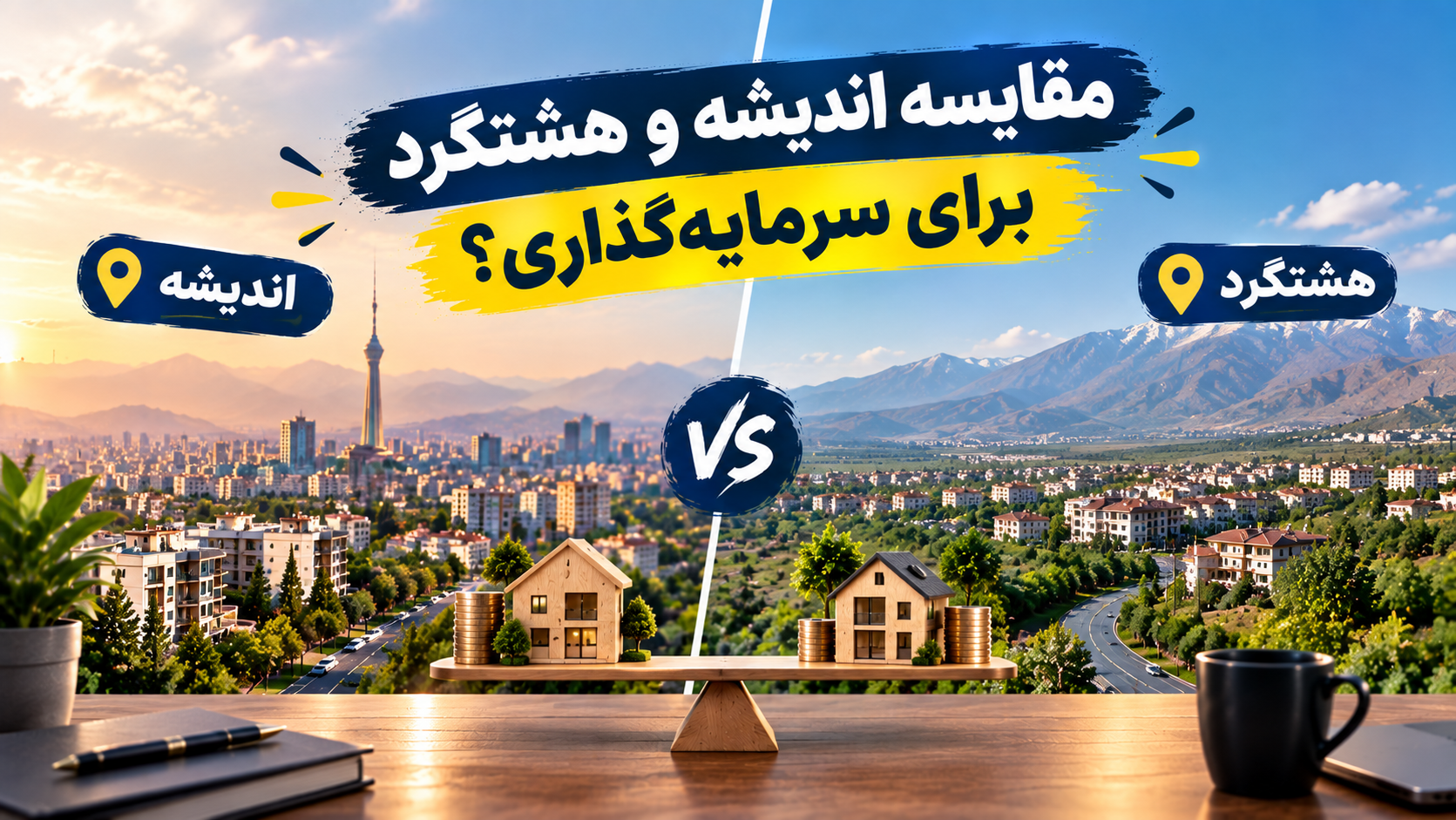 مقایسه کامل اندیشه و هشتگرد؛ کدام منطقه برای خرید و سرمایه‌گذاری مطمئن‌تر است؟
