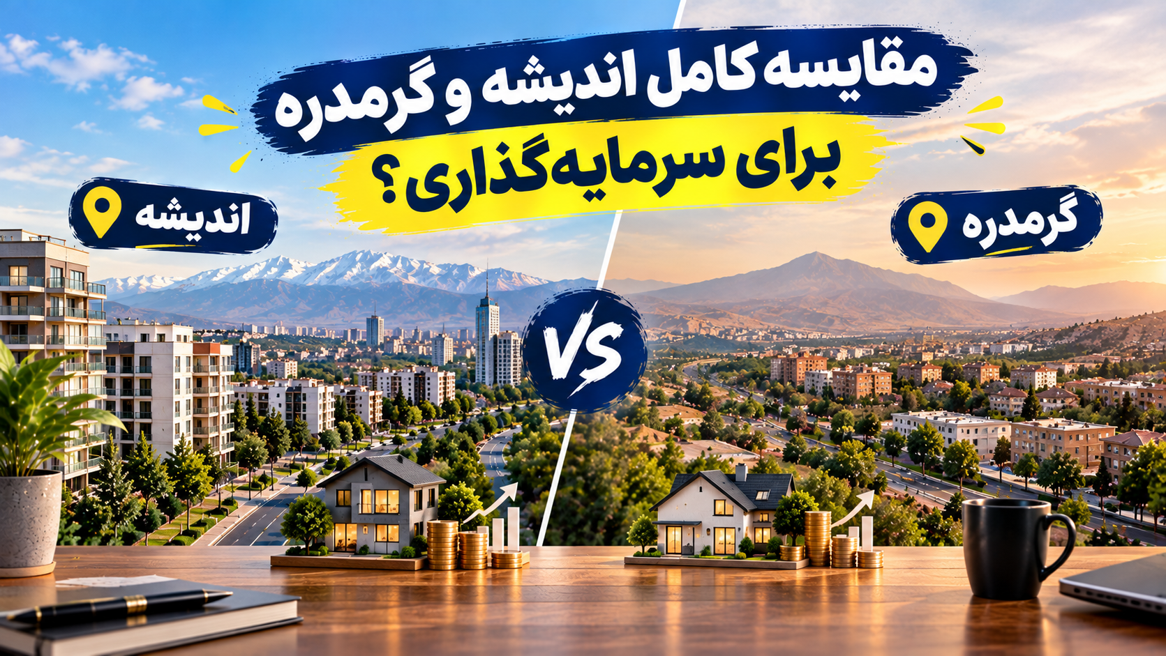 مقایسه کامل اندیشه و گرمدره؛ کدام منطقه برای خرید و سرمایه‌گذاری منطقی‌تر است؟