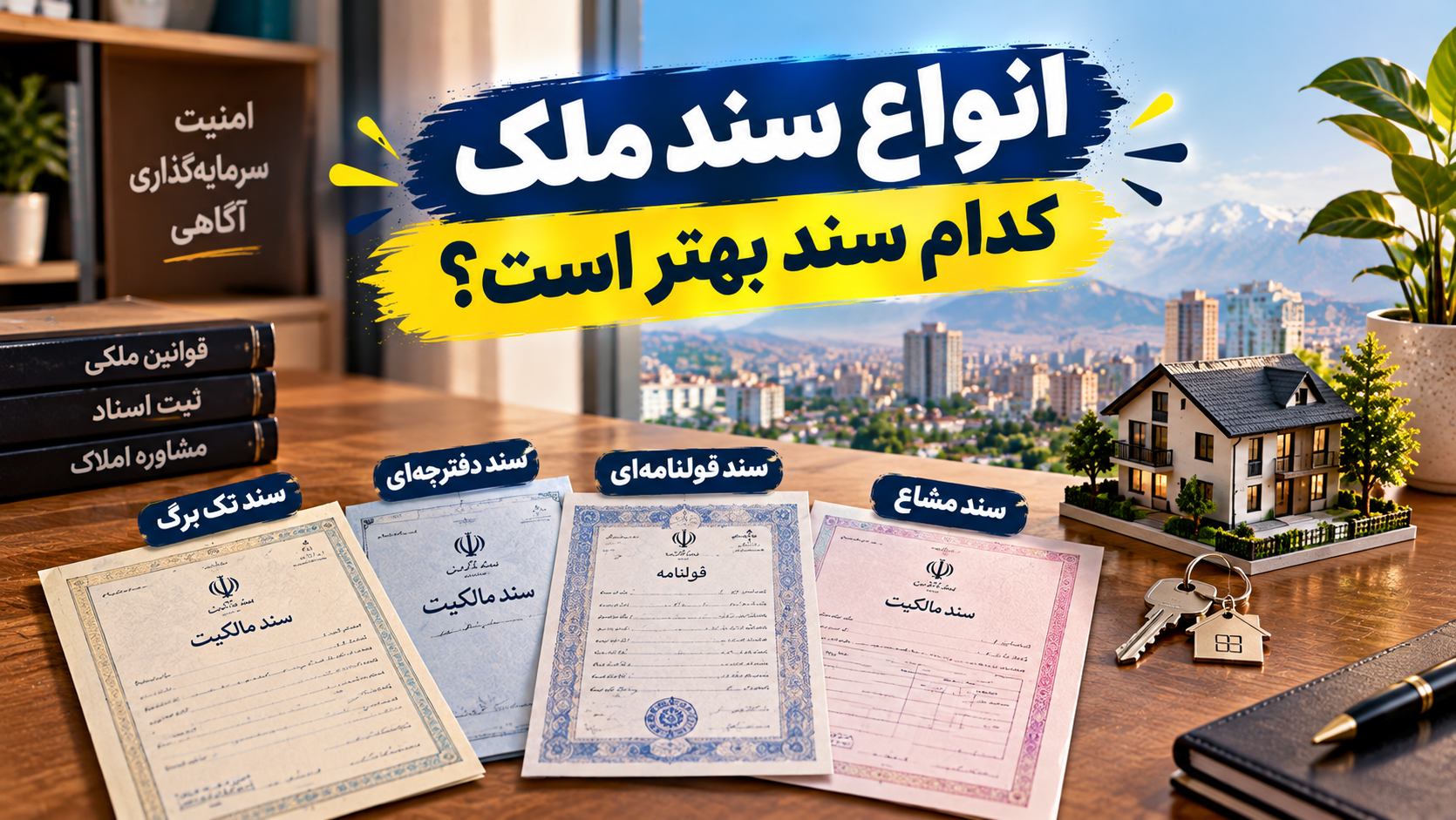 انواع سند ملک؛ کدام سند برای سرمایه‌گذاری امن‌تر و بهتر است؟ (راهنمای کامل)