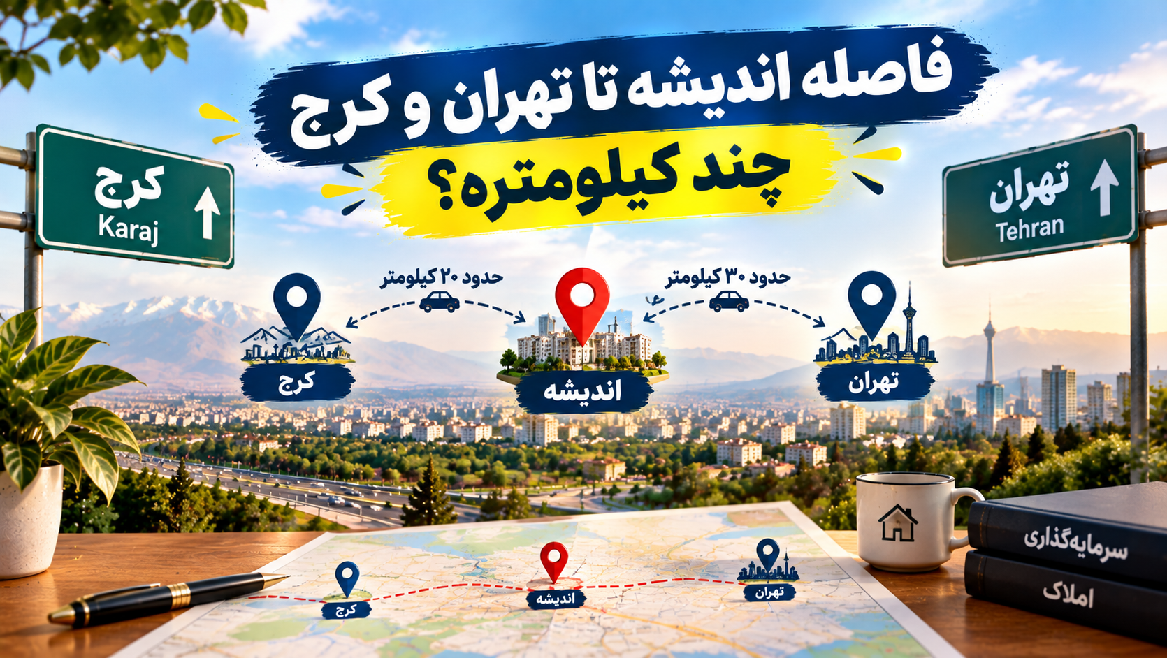 فاصله اندیشه تا تهران و کرج؛ دسترسی‌ها، زمان رفت‌وآمد و تأثیر آن بر ارزش ملک
